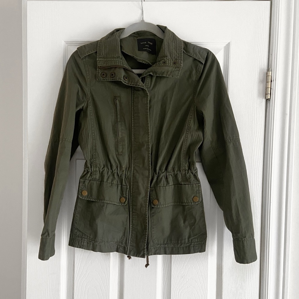 Love Tree | Utility Jacket in Army Green